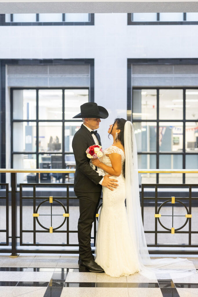 Bride and groom courthouse wedding photos